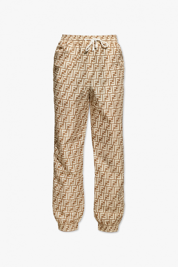 Biname fmedShops KR Beige Track pants Fendi Spodnie ze wzorem Fendi Brush